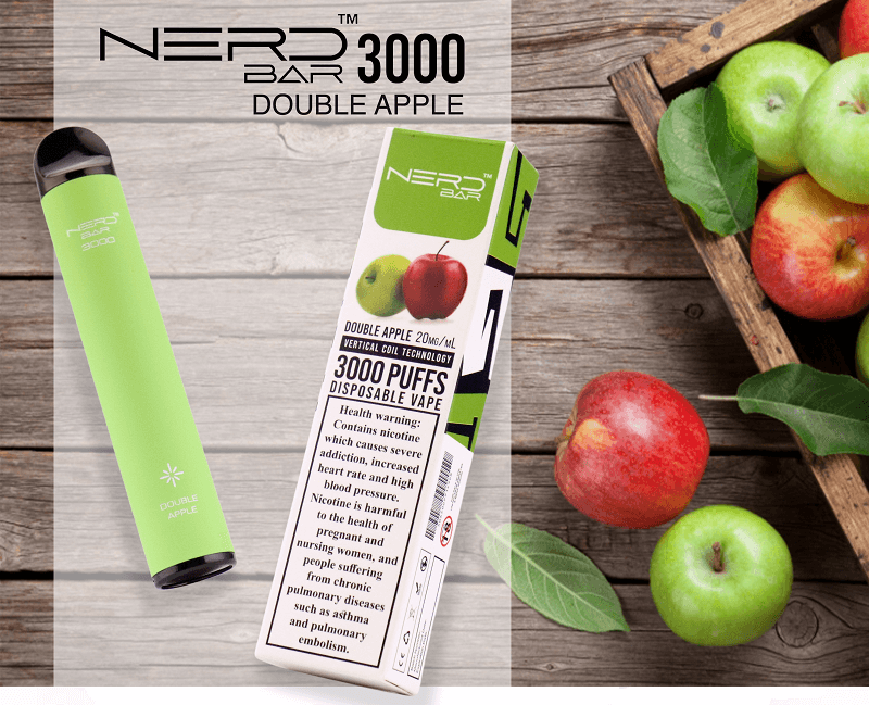 Double Apple by Nerd Bar 3000 Vape Dubai