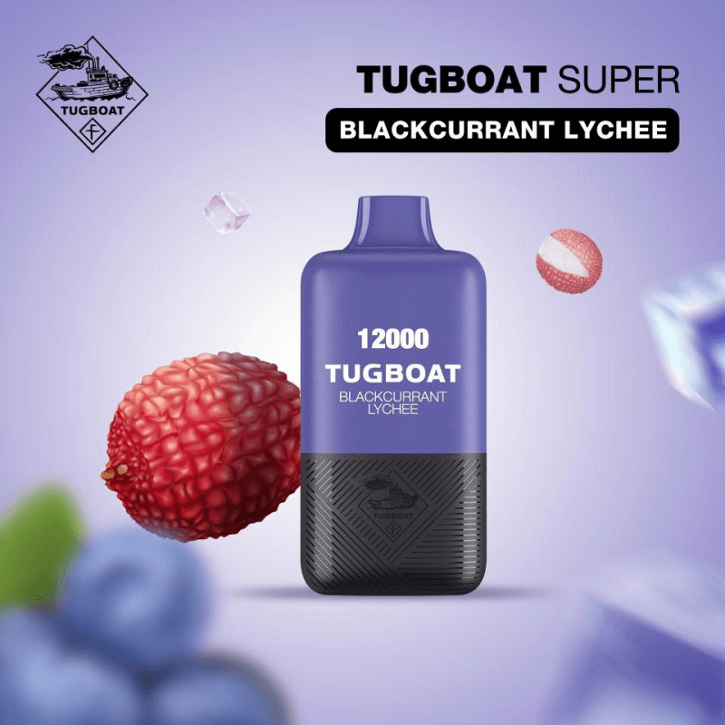Tugboat Super 12k Puffs Blackcurrant Lychee Tugboat Super 12k Puffs Blackcurrant Lychee