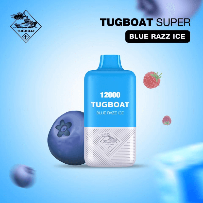 Tugboat Super 12k Puffs Blue Razz Ice Tugboat Super 12k Puffs Blue Razz Ice