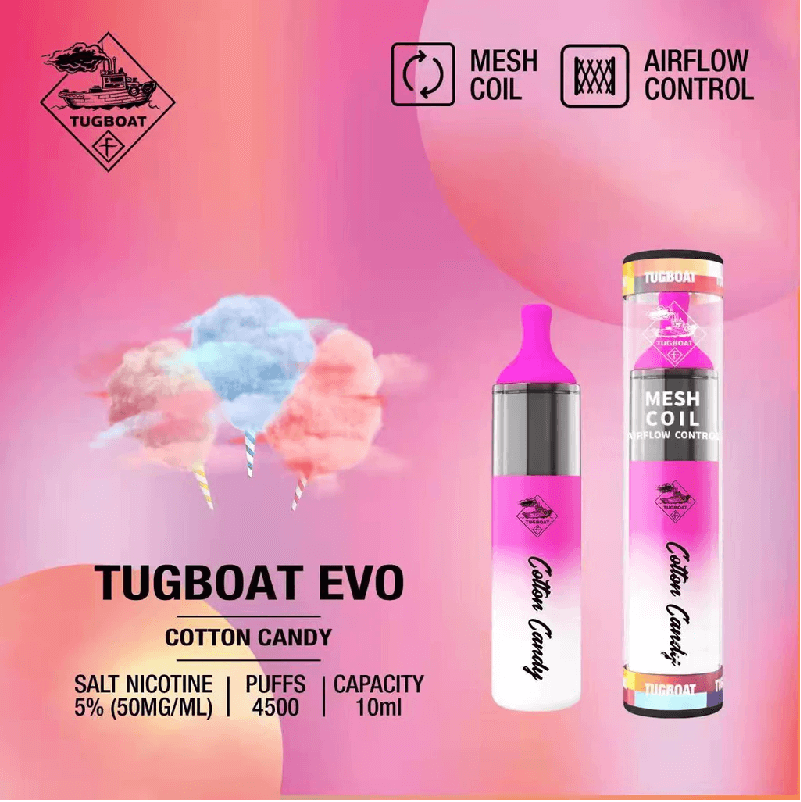 Cotton Candy by Tugboat Evo 4500 Vape Dubai